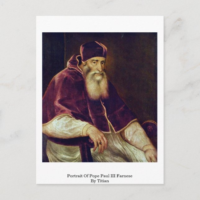 Carte Postale Portrait Du Pape Paul Iii. Farnèse Par Titien (Devant)