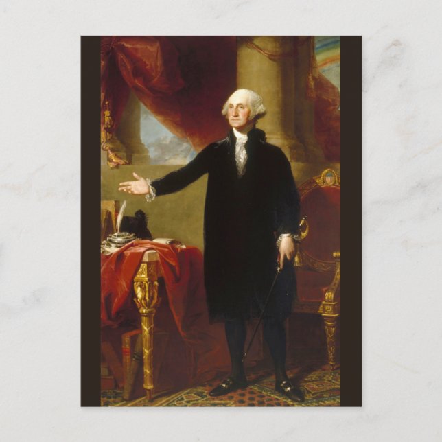 Carte Postale Portrait du père fondateur George Washington USA (Devant)