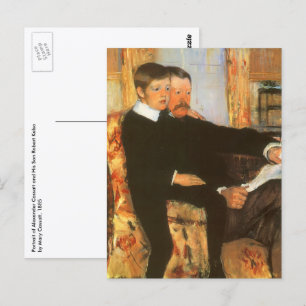 Carte Postale Portrait du père vintage et du fils par Mary Cassa