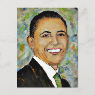Carte Postale Portrait du président Obama (2008)