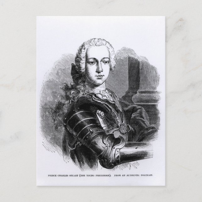 Carte Postale Portrait du Prince Charles Edward Stuart (Devant)