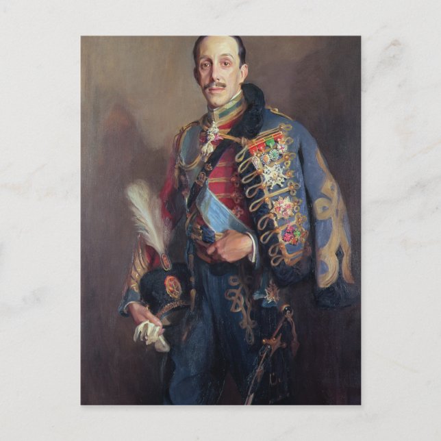 Carte Postale Portrait du roi Alfonso XIII d'Espagne, 1927 (Devant)