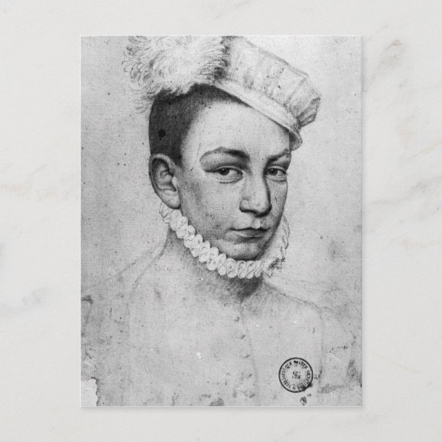 Carte Postale Portrait du roi Charles IX de France, 1561 (Devant)