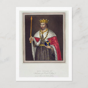 Carte Postale Portrait du roi Edward II (1284-1327) Fondateur de