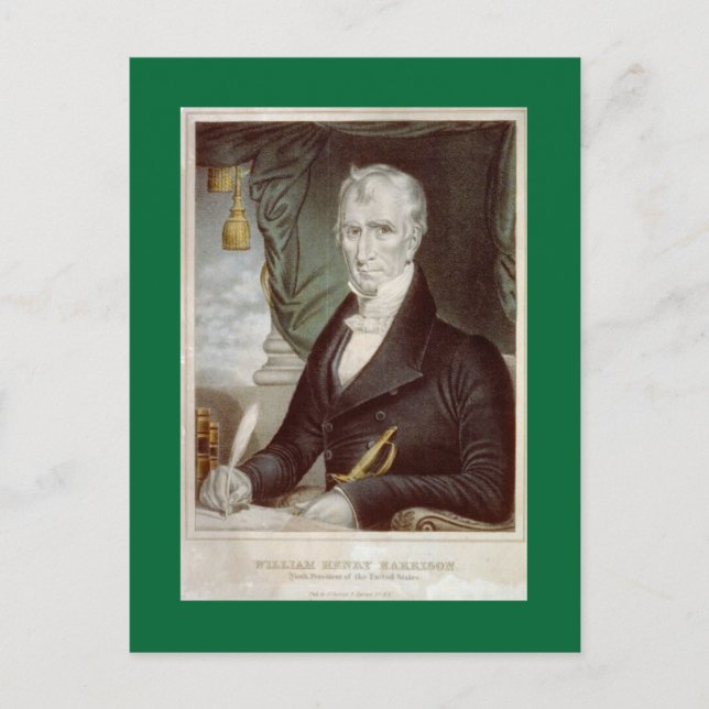 Carte Postale Portrait du Vieux William Henry Harrison (Devant)