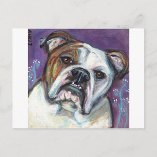 Carte Postale Portrait d'un Bulldog anglais