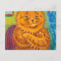 Portrait d'un chat Orange littéraire de Louis Wain