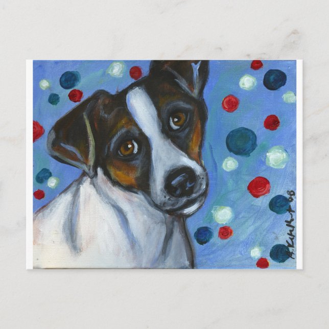 Carte Postale Portrait d'un Jack Russell (Devant)