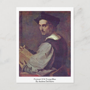 Carte Postale Portrait D'Un Jeune Homme Par Andrea Del Sarto