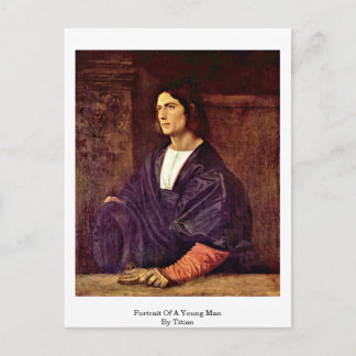 Carte Postale Portrait D'Un Jeune Homme Par Titien