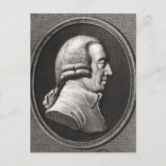 Carte Postale Portrait d'un médaillon d'Adam Smith (Devant)