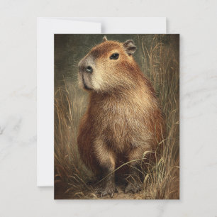 Carte Postale Portrait d'une Capybara