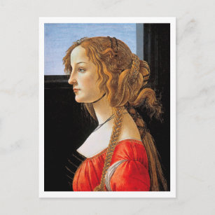 Carte Postale Portrait d'une dame, Sandro Botticelli