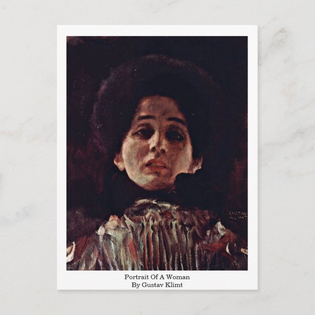 Carte Postale Portrait D'Une Femme Par Gustav Klimt (Devant)
