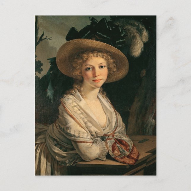 Carte Postale Portrait d'une jeune femme (Devant)