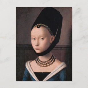 Carte Postale Portrait d'une jeune femme par Petrus Christus -
