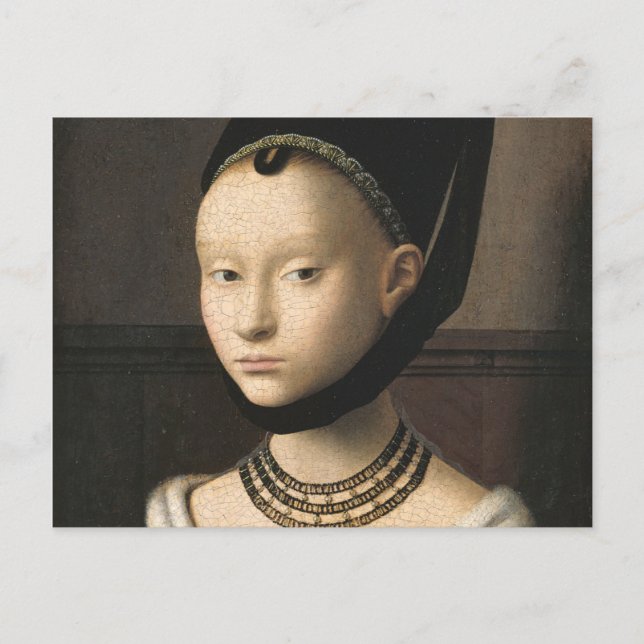 Carte Postale Portrait D'Une Jeune Fille - Petrus Christus (Devant)