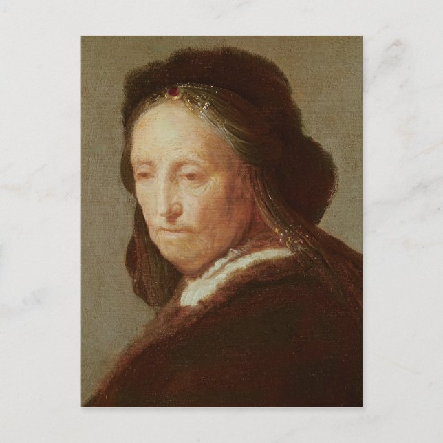 Carte Postale Portrait d'une vieille femme, c.1600-1700 (Devant)