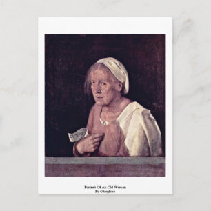 Carte Postale Portrait D'Une Vieille Femme Par Giorgione
