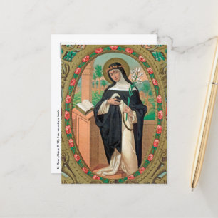 Carte Postale Portrait encadré de Saint Rose de Lima (Détail; K