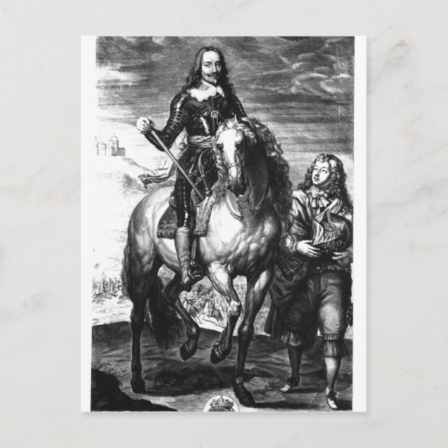 Carte Postale Portrait équestre de Charles Ier (Devant)