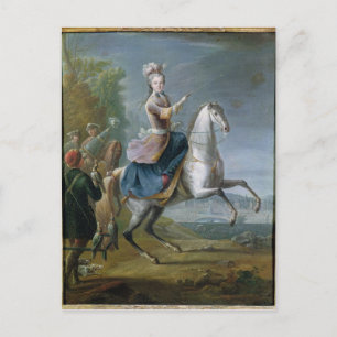 Carte Postale Portrait équestre de Maria Leszczynska