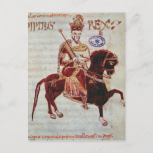 Carte Postale Portrait équestre de Pepin King d'Italie