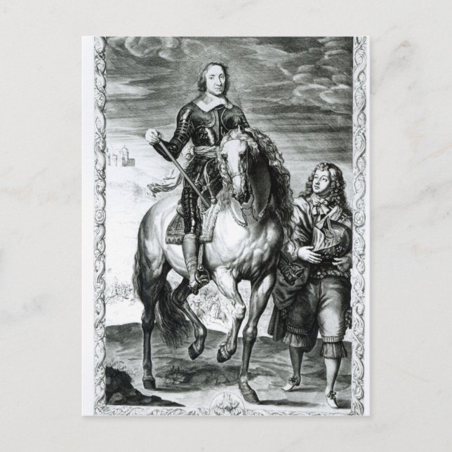 Carte Postale Portrait équestre d'Oliver Cromwell (Devant)