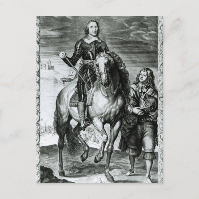 Carte Postale Portrait équestre d'Oliver Cromwell (Devant)