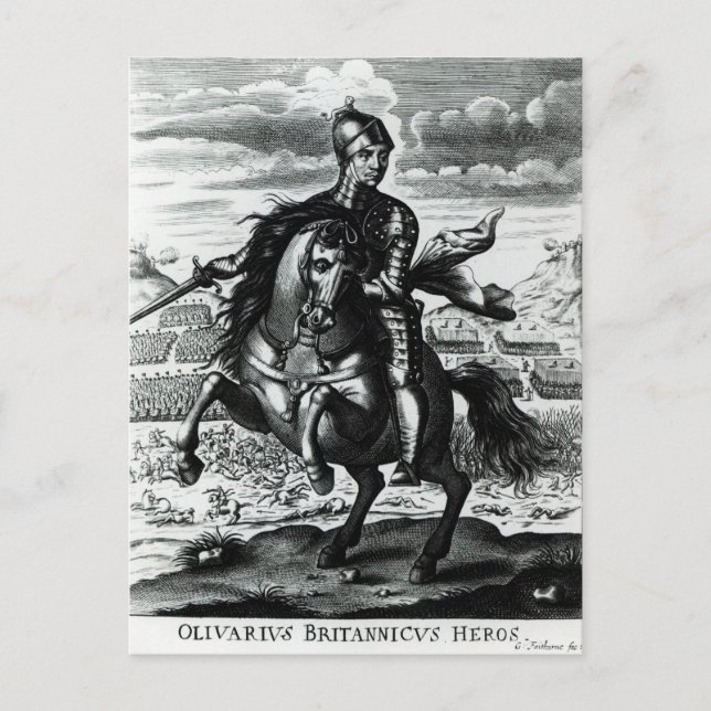 Carte Postale Portrait équestre d'Oliver Cromwell (Devant)