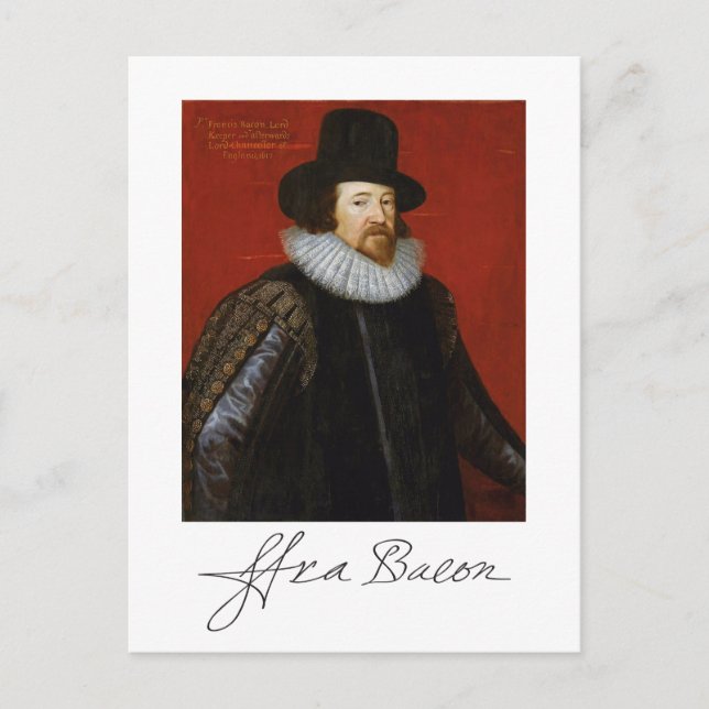 Carte Postale Portrait et signature de Francis Bacon (Devant)