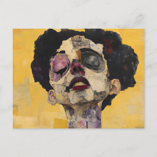 Carte Postale Portrait Ethéré Expressionniste - Surréaliste