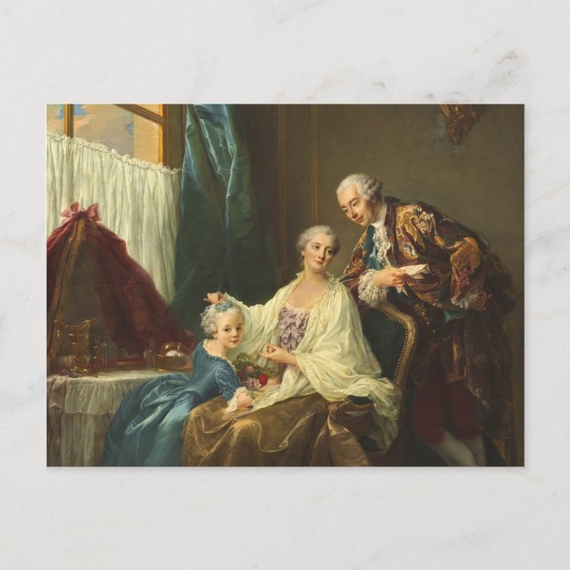 Carte Postale Portrait Familial Par François-Hubert Drouais (Devant)