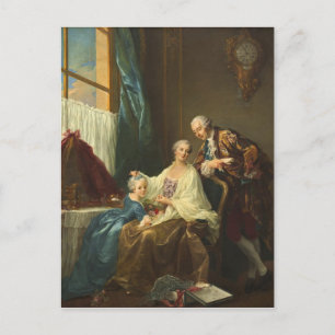 Carte Postale Portrait Familial Par François-Hubert Drouais
