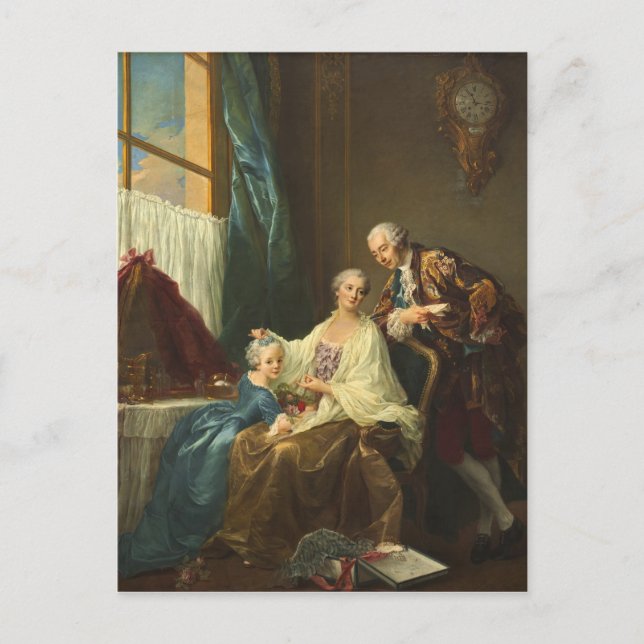 Carte Postale Portrait Familial Par François-Hubert Drouais (Devant)