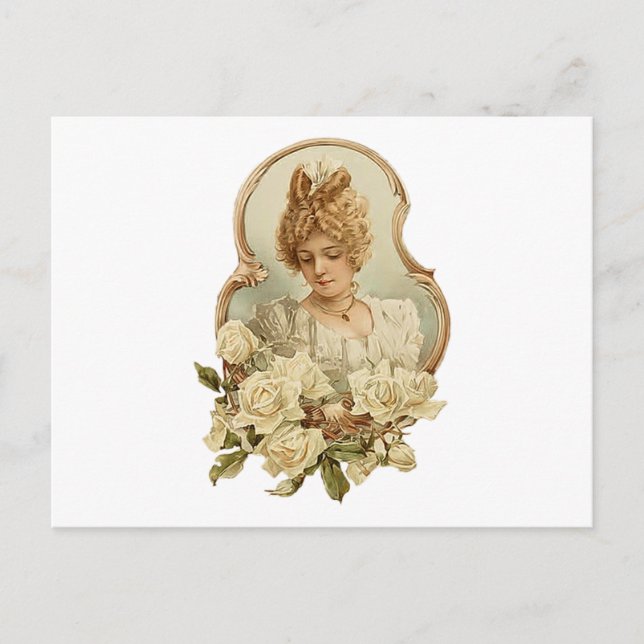 Carte Postale Portrait féminin victorien (Devant)