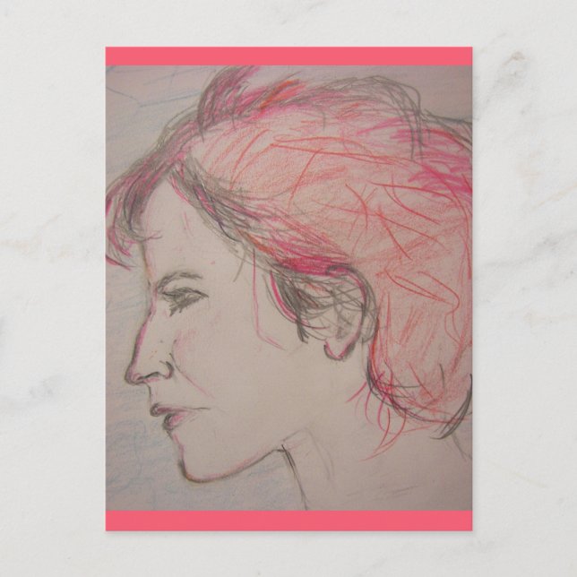 Carte Postale portrait fille rocker (Devant)