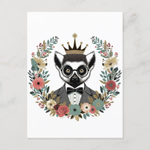 Carte Postale Portrait folk du roi Lémurien