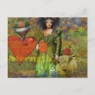 Carte Postale Portrait gothique de femme classique vintage Taure