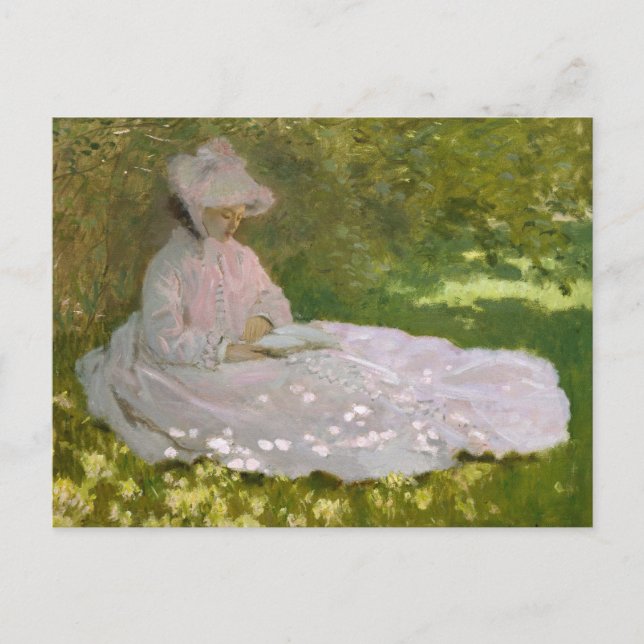 Carte Postale Portrait impressionniste de printemps, Claude Mone (Devant)