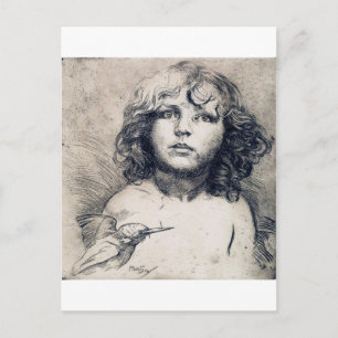 Carte Postale Portrait (imprimé cuivre), Alphonse Mucha