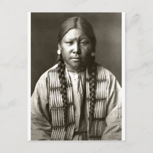Carte Postale Portrait Indien d'Amérique Natif Vintage
