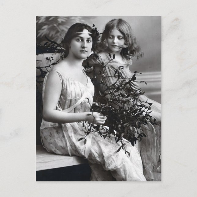 Carte Postale Portrait intemporel de la mère et de la fille (Devant)