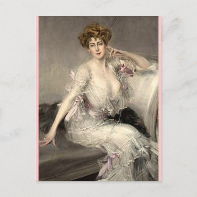 Carte Postale Portrait Lady - Boldini (Devant)