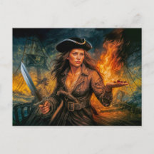 Portrait légendaire de la pirate Anne Bonny