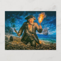 Portrait légendaire du pirate Capitaine Kidd