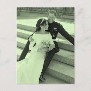 Carte Postale Portrait mariage Harry et Meghan stylisé