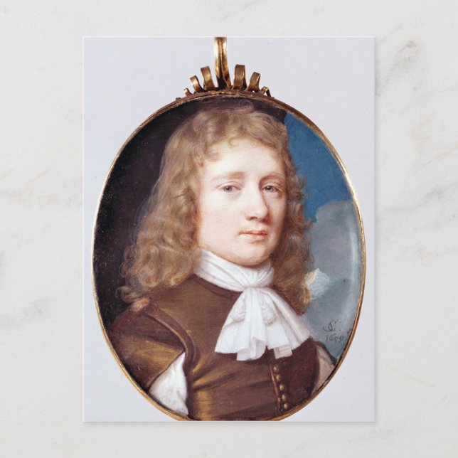 Carte Postale Portrait miniature d'un homme inconnu, 1659 (Devant)