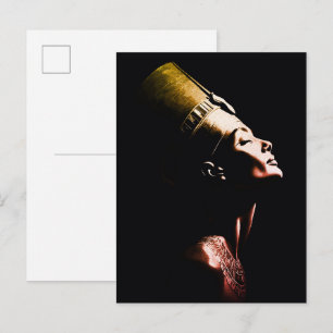 Carte Postale Portrait minimaliste de la reine égyptienne Néfert