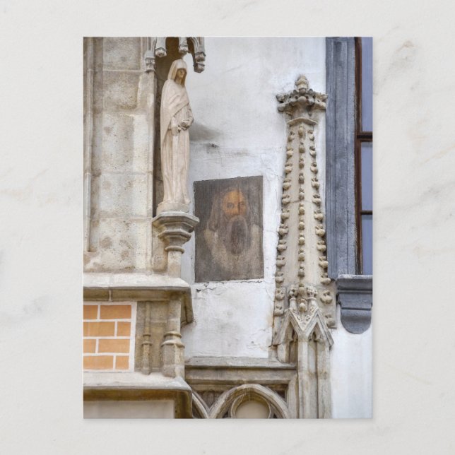 Carte Postale Portrait mystérieux sur la Vieille Mairie, Bratisl (Devant)